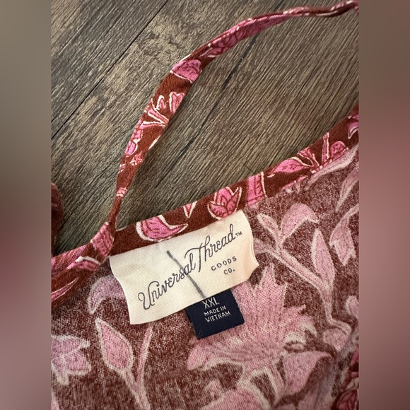 Women’s Universal Threads Goods Co XXL Pink Floral Dress - Picture 4 of 7